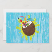 サマープールパーティー誕生日写真 招待状 (裏面)