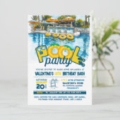 サマープールパーティー誕生日招待状 招待状 (スタンド正面)