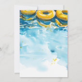 サマープールパーティー誕生日招待状 招待状 (裏面)