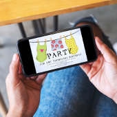 サマープールパーティー誕生日水着カスタム 招待状