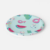 サマープールパーティー誕生日紙プレート ペーパープレート (アングル)