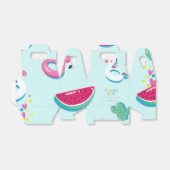 サマープールパーティー誕生日紙特典ボックス フェイバーボックス (折り畳みなし)