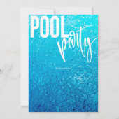 サマープールパーティー誕生日、スイミングパーティー 招待状 (裏面)