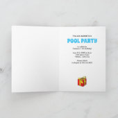 サマープールパーティー誕生日 招待状 (内部)