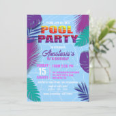 サマープールパーティー16誕生祝い 招待状 (スタンド正面)