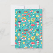 サマープールパーティー2nd birthday サンキューカード (裏面)