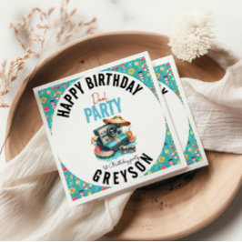 サマープールパーティー2nd birthday スタンダードカクテルナプキン