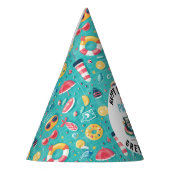 サマープールパーティー2nd birthday パーティーハット (左)