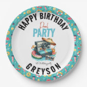 サマープールパーティー2nd birthday ペーパープレート (正面)