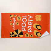 サマープールパーティー ビーチタオル (正面)