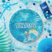 サマープールパーティー ペーパープレート (パーティー)