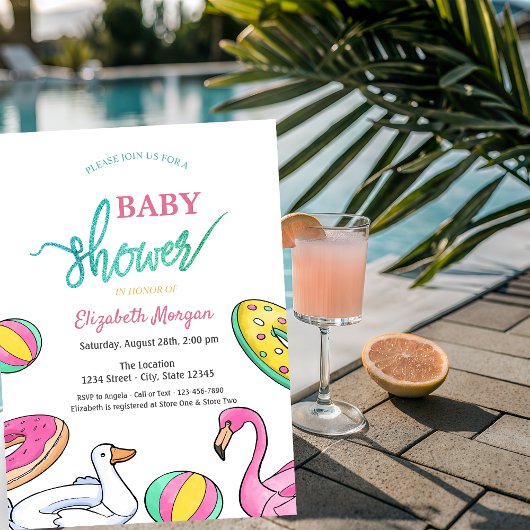 サマープールパーティー 招待状