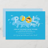 サマープールパーティー 招待状 (正面/裏面)