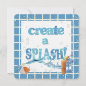 サマープールパーティー 招待状 (正面)