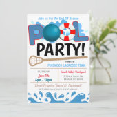 サマープールラクロスパーティー招待状 招待状 (スタンド正面)