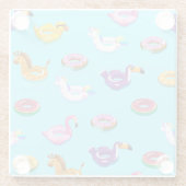 サマープール浮動パターン ガラスコースター (裏面)