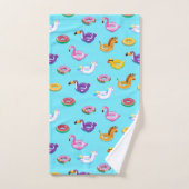 サマープール浮動パターン バスタオルセット (ハンドタオル)