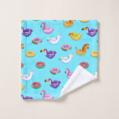 サマープール浮動パターン バスタオルセット (ウォッシュタオル)