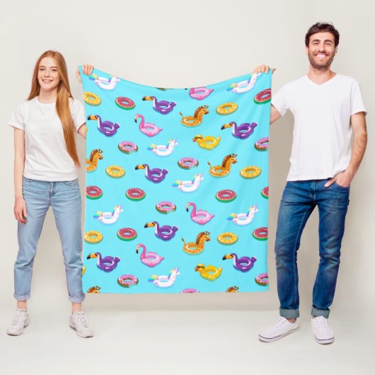 サマープール浮動パターン フリースブランケット (インサイチュ)