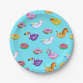 サマープール浮動パターン ペーパープレート (正面)