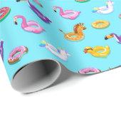 サマープール浮動パターン ラッピングペーパー (ロールコーナー)