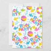 サマープール誕生日パーティーへの招待 招待状 (裏面)