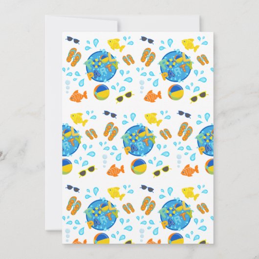 サマープール誕生日パーティー 招待状 (裏面)