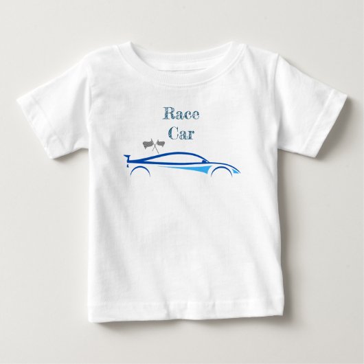 サマーベイビー ボーイズ レース カー  ベビーTシャツ (正面)