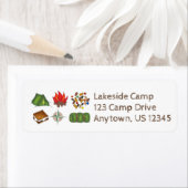 サマーベッドウェイキャンプテントキャンプファイヤーコンパスの詳細 ラベル (インサイチュ)