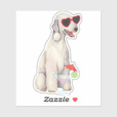 サマーベッドリントンテリアビニールステッカー シール (シート)