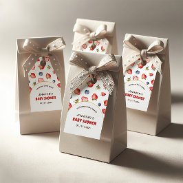 サマーベリースイートウォーターカラーベビーシャワー ギフトタグ