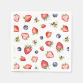 サマーベリースイートウォーターカラーベビーシャワー スタンダードカクテルナプキン (正面)