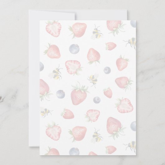 サマーベリースイートウォーターカラーベビーシャワー 招待状 (裏面)