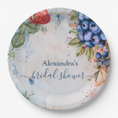 サマーベリースイートストロベリーブライダルシャワー ペーパープレート (正面)