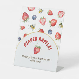 サマーベリースイートベビーシャワーオムツラッフル 台座サイン