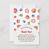 サマーベリースイートベビーシャワー水彩 サンキューカード (正面)