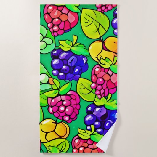 サマーベリーデライト ビーチタオル (正面)