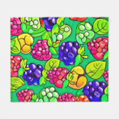 サマーベリーデライト フリースブランケット (正面(横))