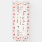 サマーベリーファースト誕生日へようこそ 横断幕 (縦)