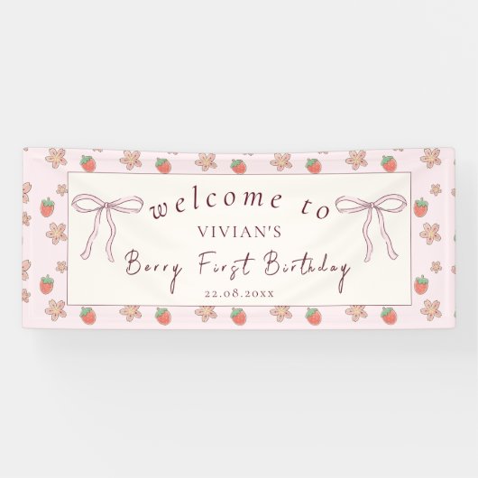 サマーベリーファースト誕生日へようこそ 横断幕 (横)