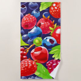 サマーベリーメドレー ビーチタオル