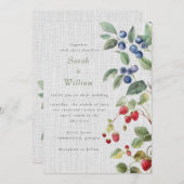 サマーベリー結婚式招待状 招待状 (正面/裏面)