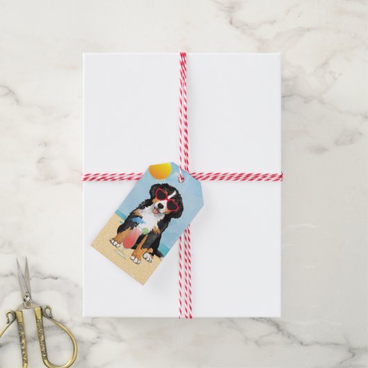 サマーベルネーズマウンテンドッグ ギフトタグ (より糸付き)