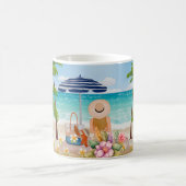 サマーホリディラグジュアリーバケーションアットザシーコーヒー コーヒーマグカップ (中央)