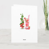 サマーホリデーカードフレッシュストロベリーフルーツドリンク カード (裏面)