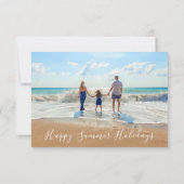 サマーホリデーズカーカスタムド写真あなたのデザイン 招待状 (裏面)