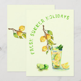 サマーホリデーズカードフレッシュレモンジュース飲料
