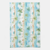 サマーホリデーズビーチパームツリーズ – キッチンタオル (縦)