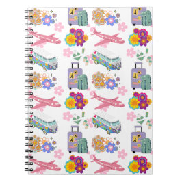 サマーホリデートラベルバケーションデザインスパイラルノートブ ノートブック