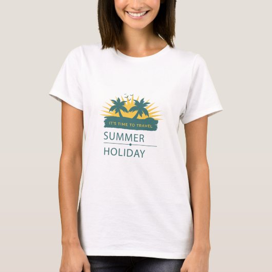 サマーホリデーバケーションランドスケープ Tシャツ (正面)